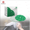 Automotif Hook Loop Sanding Disc Paper Lapisan Hijau Filem